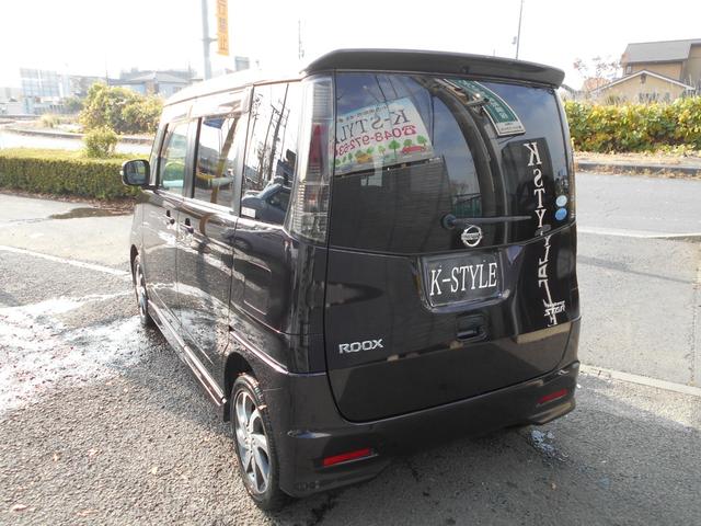 ルークス ハイウェイスター 新品ワンセグ付ナビ バックカメラ 新品ドラレコ パワースライドドア インテリキー プッシュスタート 社外オーディオ 純正アルミ 純正HID ウィンカーミラー リアスポイラー チェーンベルト(27枚目)