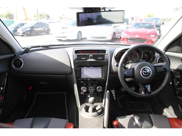 RX-8 スピリットR SDナビフルセグTV/ブルートゥース/バックモニター/ケンウッドツィーター/ケンウッドミラー型前後ドライブレコーダー/リアフォグランプ/フジツボマフラー/純正RECAROシート/車高調(5枚目)
