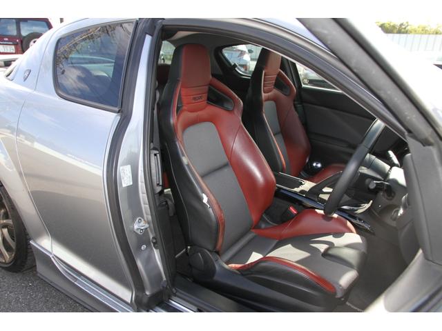 RX-8 スピリットR SDナビフルセグTV/ブルートゥース/バックモニター/ケンウッドツィーター/ケンウッドミラー型前後ドライブレコーダー/リアフォグランプ/フジツボマフラー/純正RECAROシート/車高調(14枚目)