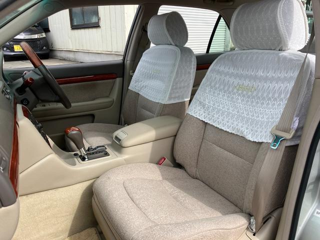 プログレ ＮＣ２５０　ウォールナットパッケージ　前期型　直６／１ＪＺ－ＧＥエンジン　本木パネル　ウッドコンビハンドル　キーレス　純正ＤＶＤナビ　ハーフシートカバー　純正アナログクロック　パワーシート　左右独立Ａ／Ｃ　電動ステアチルト　純正１５アルミ（51枚目）