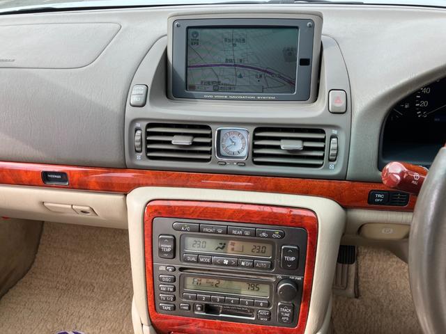 プログレ ＮＣ２５０　ウォールナットパッケージ　前期型　直６／１ＪＺ－ＧＥエンジン　本木パネル　ウッドコンビハンドル　キーレス　純正ＤＶＤナビ　ハーフシートカバー　純正アナログクロック　パワーシート　左右独立Ａ／Ｃ　電動ステアチルト　純正１５アルミ（61枚目）