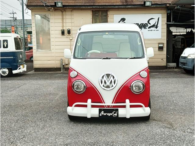 ハイゼットカーゴ 　アーリーバス仕様　ロコバス　レトロバス　フルエアロ　ウィンドパネル　タイヤハウスカバー　エンブレム　ホイルキャップ　内装カスタムペイント　シートカバー　ステアリングカバー（3枚目）