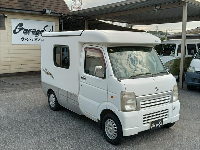 キャリイトラック 　ＡＺ－ＭＡＸ製　Ｋ－ａｉ　軽８ナンバーキャンピング車登録　４ＷＤ　ポップアップルーフ　ベット　シンク　給排水タンク　ルームランプ　テーブル　サブバッテリー　走行充電　外部電源　ポータブルナビ　ＥＴＣ（2枚目）