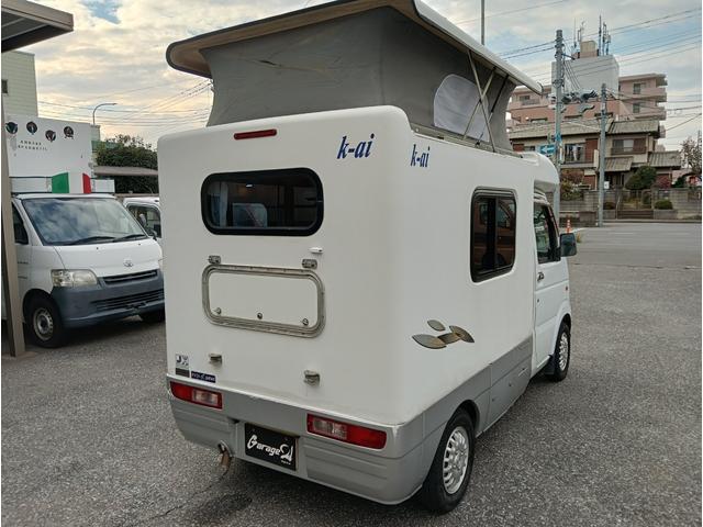 キャリイトラック 　ＡＺ－ＭＡＸ製　Ｋ－ａｉ　軽８ナンバーキャンピング車登録　４ＷＤ　ポップアップルーフ　ベット　シンク　給排水タンク　ルームランプ　テーブル　サブバッテリー　走行充電　外部電源　ポータブルナビ　ＥＴＣ（28枚目）