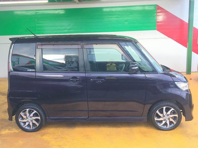 ルークス ハイウェイスター 修復歴無し 社外HDDナビ フルセグTV CD/DVD/Bluetooth再生 プッシュスタート インテリキー 自動ドア オートエアコン HID フォグ 純正フルエアロ&14AW(6枚目)