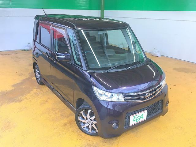 ルークス ハイウェイスター 修復歴無し 社外HDDナビ フルセグTV CD/DVD/Bluetooth再生 プッシュスタート インテリキー 自動ドア オートエアコン HID フォグ 純正フルエアロ&14AW(23枚目)