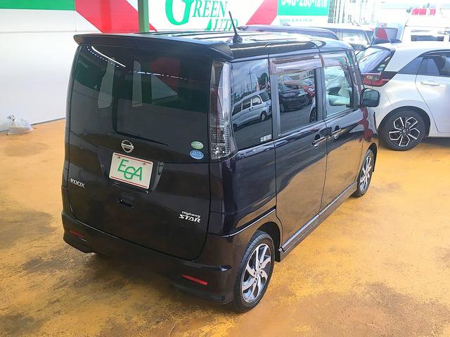 ルークス ハイウェイスター 修復歴無し 社外HDDナビ フルセグTV CD/DVD/Bluetooth再生 プッシュスタート インテリキー 自動ドア オートエアコン HID フォグ 純正フルエアロ&14AW(25枚目)