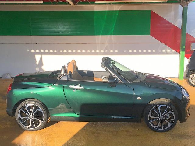 コペン セロ 修復歴無し 禁煙車 純正メモリーナビ フルセグTV Bluetooth再生 バックモニター プッシュスタート スマートキー オープントップ シートヒーター LEDヘッドライト フォグライト(32枚目)