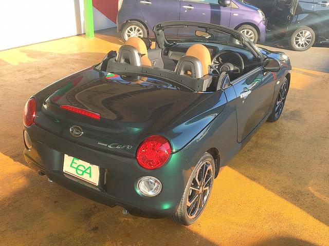 コペン セロ 修復歴無し 禁煙車 純正メモリーナビ フルセグTV Bluetooth再生 バックモニター プッシュスタート スマートキー オープントップ シートヒーター LEDヘッドライト フォグライト(33枚目)