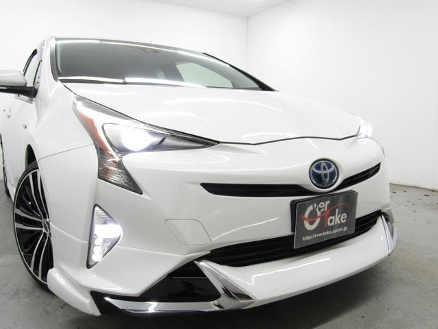 プリウス Ｓ　セーフティセンスＰＫＧ　新品フルエアロ　新品１９インチＡＷ　新品タイヤ　ナビＢカメラ　ブルートゥース　レーダークルーズＣ　プリクラッシュセーフティシステム　レーンキープアシスト　オートハイビーム（4枚目）