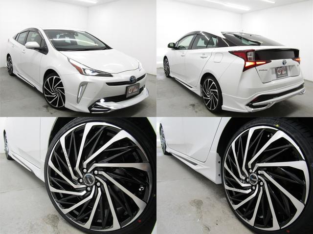 プリウス SセーフティプラスII 後期型 新品フルエアロ 新品19インチAW 新品タイヤ ナビ パノラミックビューカメラ ドラレコ AC電源 リヤトラフィックアラート ブラインドスポットモニター 先行車発進通知 セーフティセンスPKG(2枚目)