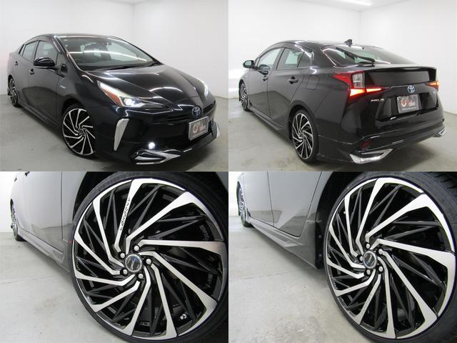 プリウス A 後期型 新品フルエアロ 新品19インチAW 新品タイヤ ナビBカメラ ドラレコ リヤトラフィックアラート ブラインドスポットモニター ヘッドアップディスプレイ クリアソナー セーフティセンスPKG(52枚目)