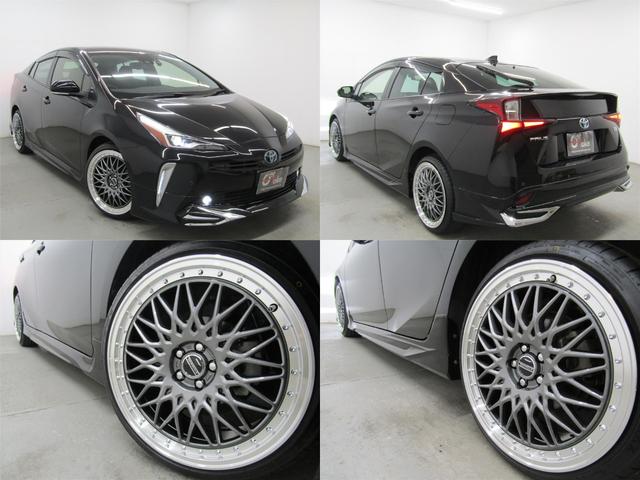 プリウス ＳセーフティプラスＩＩ　新品フルエアロ　新品１９インチＡＷ　新品タイヤ　８インチディスプレイオーディオ　ナビ　３６０全周囲カメラ　ドラレコ　ＡＣ電源　リヤトラフィックアラート　ブラインドスポットモニター　ロードサインアシスト（52枚目）