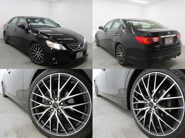 マークX 250G リラックスセレクション・ブラックリミテッド 新品フルエアロ 19インチAW 新品ローダウン HIDヘッドライト 黒内装 フォグランプ ウッドコンビハンドル ナビ バックカメラ 地デジ ETC スマートキー(2枚目)