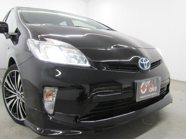 プリウス Sマイコーデ 後期型 黒革シート 新品フルエアロ 新品18インチAW 新品タイヤ HIDヘッドライト ナビBカメラ ブルートゥース AC100V電源 パーキングアシスト タッチトレーサーディスプレイ(4枚目)