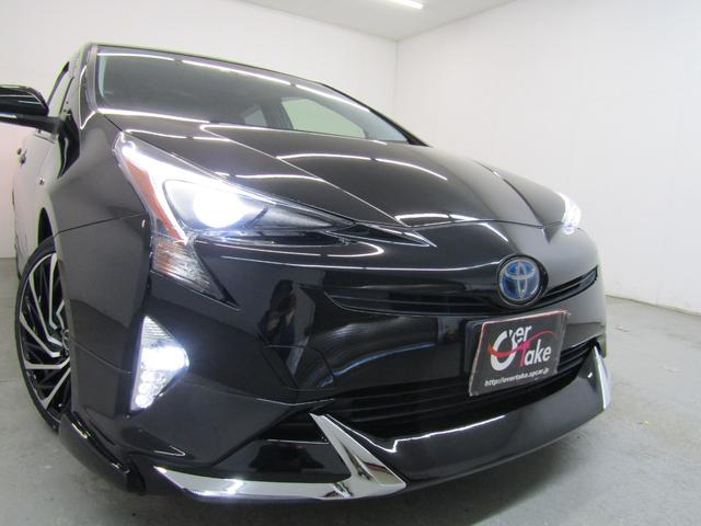 プリウス Ｓツーリングセレクション　黒革シート　セーフティセンスＰＫＧ　新品フルエアロ　新品１９インチＡＷ　新品タイヤ　ナビＢカメラ　ブルートゥース　シートヒーター　レーダークルーズＣ　プリクラッシュセーフティ　レーンキープアシスト（4枚目）