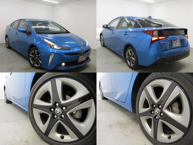 プリウス Ａツーリングセレクション　後期　黒革シート　リヤトラフィックアラート　ブラインドスポットモニター　ヘッドアップディスプレイ　１７インチＡＷ　ナビＢカメラ　ドラレコ　ＡＣ電源　シートヒーター　ロードサインアシスト　先行車発進通知（2枚目）