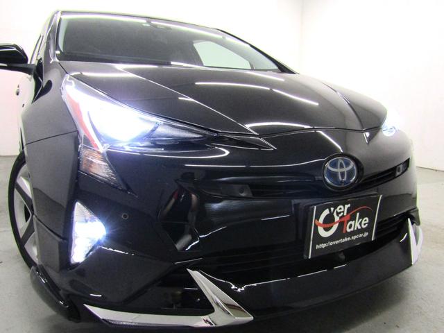 プリウス Ａツーリングセレクション　黒革シート　フルエアロ　１７インチＡＷ　９インチナビＢカメラ　ドラレコ　ＡＣ電源　ブラインドスポットモニター　ヘッドアップディスプレイ　クリアランスソナー　パーキングアシスト　セーフティセンスＰＫＧ（4枚目）