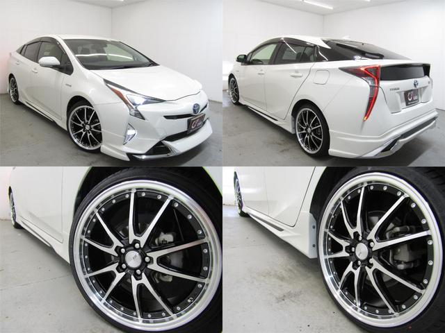 プリウス Ｓ　セーフティセンスＰＫＧ　新品フルエアロ　新品１９インチＡＷ　新品タイヤ　９インチナビＢカメラ　ブルートゥース　ドラレコ　レーダークルーズコントロール　プリクラッシュセーフティ　レーンキープアシスト（38枚目）