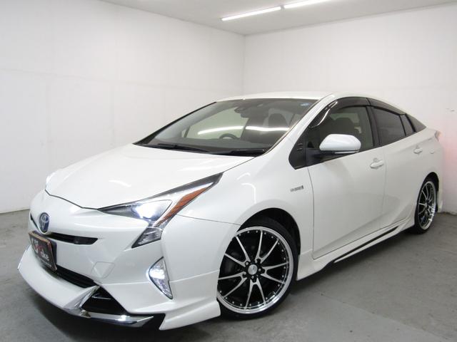 プリウス Ｓ　セーフティセンスＰＫＧ　新品フルエアロ　新品１９インチＡＷ　新品タイヤ　９インチナビＢカメラ　ブルートゥース　ドラレコ　レーダークルーズコントロール　プリクラッシュセーフティ　レーンキープアシスト（45枚目）