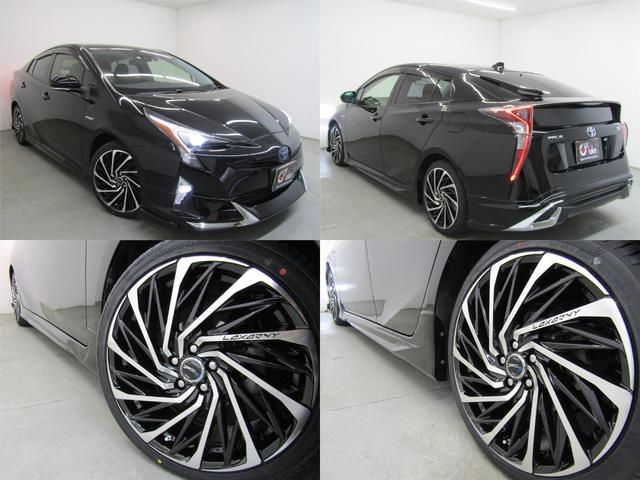 プリウス Sツーリングセレクション 黒革シート セーフティセンスPKG 新品フルエアロ 新品19インチAW 新品タイヤ 9インチBカメラ ブルートゥース シートヒーター レーダークルーズC プリクラッシュセーフティ レーンキープアシスト(2枚目)