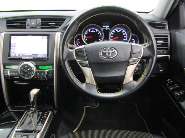 マークＸ ２５０Ｇ　イエローレーベル　後期型　新品フルエアロ　新品１９インチＡＷ　新品タイヤ　新品ローダウン　ＬＥＤ／ＨＩＤヘッドライト　クルコン　黒半革シート　８インチナビ　Ｂカメラ　地デジ　ブルートゥース　ＥＴＣ　スマートキー（10枚目）