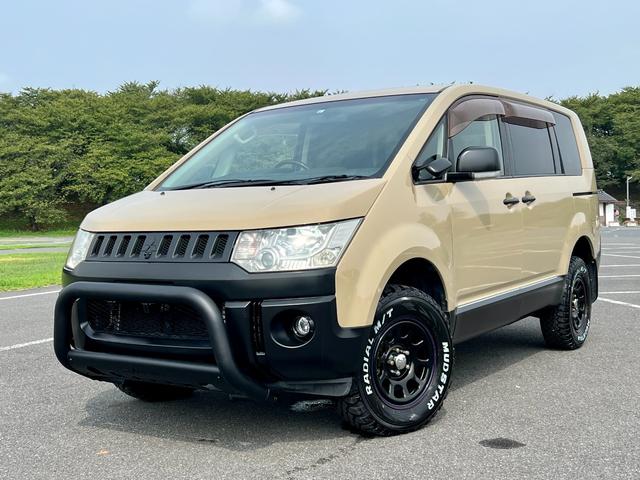三菱 デリカｄ ５ シャモニー 特別仕様車 ベージュツートン全塗装 社外足廻リフトアップ バンパーガードの中古車 グーネット中古車