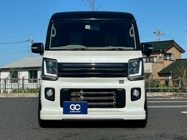 エブリイワゴン ＰＺターボスペシャル　全国対応１年保証付　禁煙　衝突軽減　ハイルーフ　ＲＳ－Ｒ車高調　ｌｕｃｉｏｌｅフルエアロ　オーバーフェンダー　ＢＭＳ１５ｉｎｃｈＡＷ　ＲＥＩＺ流星ヘッドライト　ＬＥＤテール　両側Ｐスラ　メモリーナビ（7枚目）