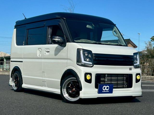 エブリイワゴン ＰＺターボスペシャル　全国対応１年保証付　禁煙　衝突軽減　ハイルーフ　ＲＳ－Ｒ車高調　ｌｕｃｉｏｌｅフルエアロ　オーバーフェンダー　ＢＭＳ１５ｉｎｃｈＡＷ　ＲＥＩＺ流星ヘッドライト　ＬＥＤテール　両側Ｐスラ　メモリーナビ（11枚目）