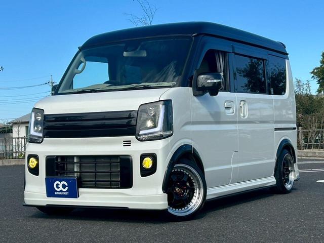 エブリイワゴン ＰＺターボスペシャル　全国対応１年保証付　禁煙　衝突軽減　ハイルーフ　ＲＳ－Ｒ車高調　ｌｕｃｉｏｌｅフルエアロ　オーバーフェンダー　ＢＭＳ１５ｉｎｃｈＡＷ　ＲＥＩＺ流星ヘッドライト　ＬＥＤテール　両側Ｐスラ　メモリーナビ（12枚目）