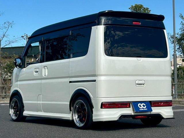 エブリイワゴン ＰＺターボスペシャル　全国対応１年保証付　禁煙　衝突軽減　ハイルーフ　ＲＳ－Ｒ車高調　ｌｕｃｉｏｌｅフルエアロ　オーバーフェンダー　ＢＭＳ１５ｉｎｃｈＡＷ　ＲＥＩＺ流星ヘッドライト　ＬＥＤテール　両側Ｐスラ　メモリーナビ（14枚目）