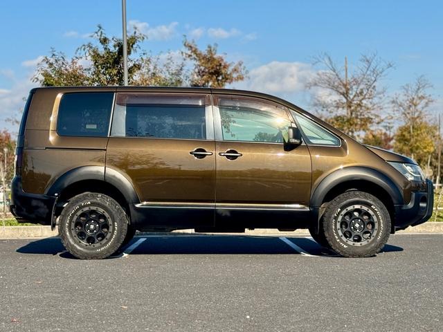 デリカD:5 G パワーパッケージ 修復歴無 ブラウン全塗装 社外サスリフトアップ JAOSオーバーフェンダー XTREMEJ16AW 社外LEDヘッドライト clarionナビ・TV・バックカメラ 両側パワスラ パドルシフト クルコン(9枚目)