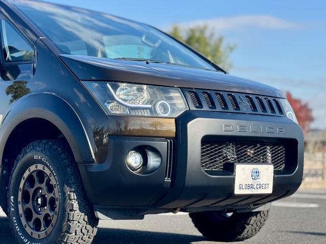 デリカD:5 G パワーパッケージ 修復歴無 ブラウン全塗装 社外サスリフトアップ JAOSオーバーフェンダー XTREMEJ16AW 社外LEDヘッドライト clarionナビ・TV・バックカメラ 両側パワスラ パドルシフト クルコン(43枚目)