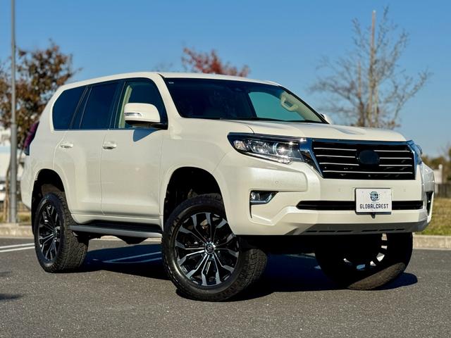 ランドクルーザープラド ＴＸ　Ｌパッケージ　修復無　ＤＵＢＬＥ　ＥＩＧＨＴフロントグリル　サンルーフ　リフトアップ社外足回り　ＴＺ－Ｇ用サイドステップ　プロコンプショックＡＬＰＩＮＥ９インチナビ　シートヒーター　パワーシート　クリアランスソナー（11枚目）