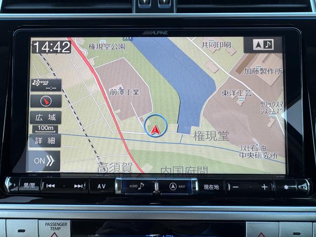 ランドクルーザープラド ＴＸ　Ｌパッケージ　修復無　ＤＵＢＬＥ　ＥＩＧＨＴフロントグリル　サンルーフ　リフトアップ社外足回り　ＴＺ－Ｇ用サイドステップ　プロコンプショックＡＬＰＩＮＥ９インチナビ　シートヒーター　パワーシート　クリアランスソナー（30枚目）