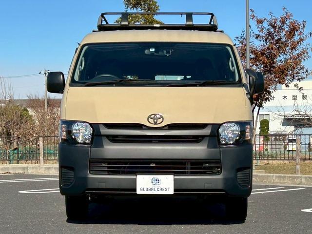 ハイエースワゴン DX 修復無 4WD 10人乗 ベージュ全塗装 GI★GEARルーフカーゴ ホワイトリボンタイヤ インナ-ブラックLEDヘッドライト 純正スライド小窓 純正ナビ・BT・Bカメラ ETC ドアバイザ キーレス(7枚目)