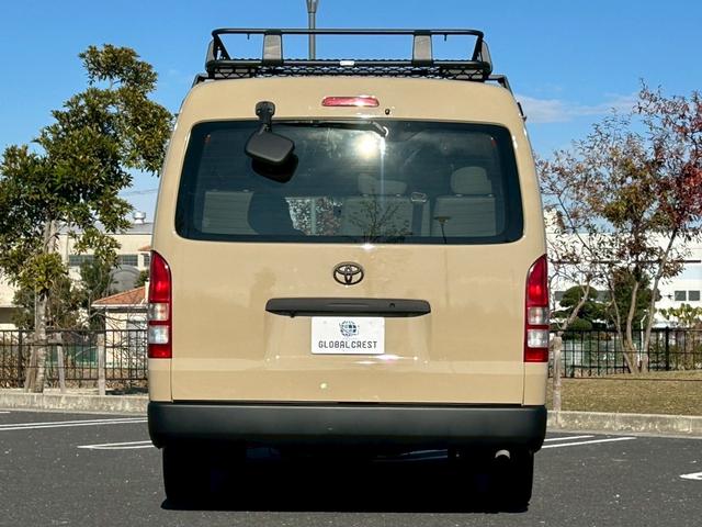 ハイエースワゴン DX 修復無 4WD 10人乗 ベージュ全塗装 GI★GEARルーフカーゴ ホワイトリボンタイヤ インナ-ブラックLEDヘッドライト 純正スライド小窓 純正ナビ・BT・Bカメラ ETC ドアバイザ キーレス(8枚目)