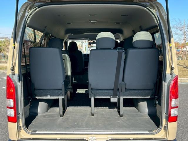 ハイエースワゴン DX 修復無 4WD 10人乗 ベージュ全塗装 GI★GEARルーフカーゴ ホワイトリボンタイヤ インナ-ブラックLEDヘッドライト 純正スライド小窓 純正ナビ・BT・Bカメラ ETC ドアバイザ キーレス(22枚目)