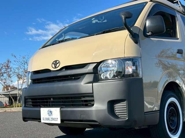 ハイエースワゴン DX 修復無 4WD 10人乗 ベージュ全塗装 GI★GEARルーフカーゴ ホワイトリボンタイヤ インナ-ブラックLEDヘッドライト 純正スライド小窓 純正ナビ・BT・Bカメラ ETC ドアバイザ キーレス(33枚目)