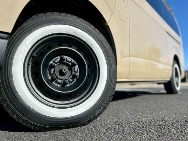 ハイエースワゴン DX 修復無 4WD 10人乗 ベージュ全塗装 GI★GEARルーフカーゴ ホワイトリボンタイヤ インナ-ブラックLEDヘッドライト 純正スライド小窓 純正ナビ・BT・Bカメラ ETC ドアバイザ キーレス(46枚目)