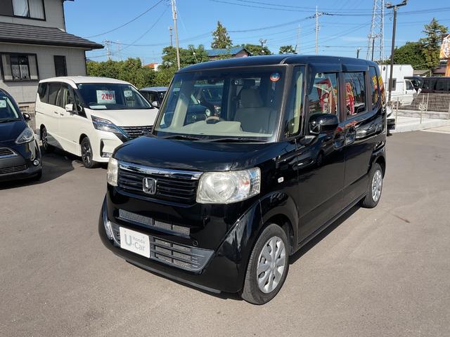 N-BOX G ナビ ETC 前後ドラレコ サイド&カーテンエアバック オートエアコン 衝突安全ボディ 両側手動スライドドア ハロゲンヘッドライト バックカメラ スマートキー 衝突被害軽減ブレーキ(2枚目)