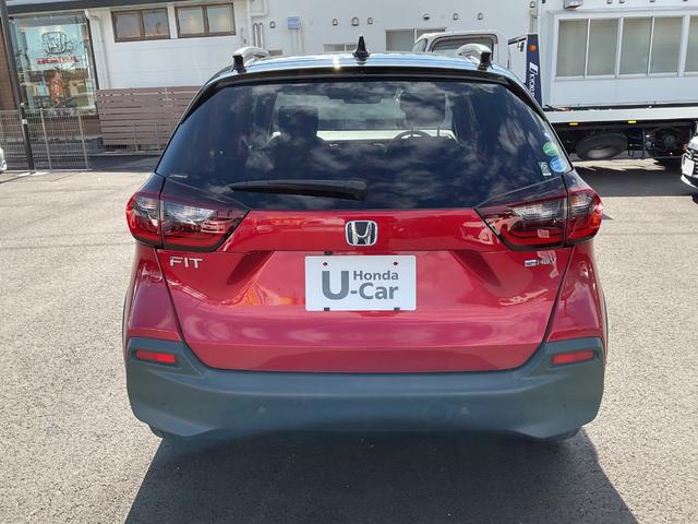 フィット e:HEVクロスター ナビ ETC2.0 バックカメラ 前後ドラレコ LEDヘッドライト&フォグ 車線維持支援システム サイド&カーテンエアバック クルコン 衝突安全ボディ オートエアコン 障害物センサー オートハイビーム(5枚目)