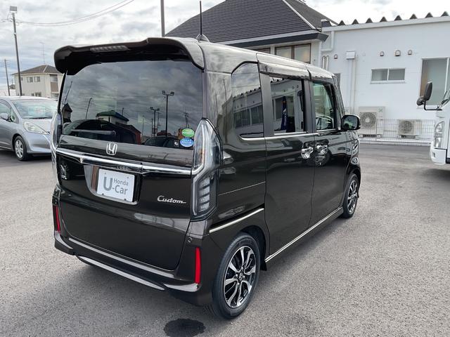 N-BOXカスタム G・Lホンダセンシング ナビ ETC 前後ドラレコ Bカメラ LEDヘッドライト&フォグランプ 片側電動スライドドア サイド&カーテンエアバック 車線逸脱警報装置 クルコン シートヒーター オートライト オートハイビーム(6枚目)