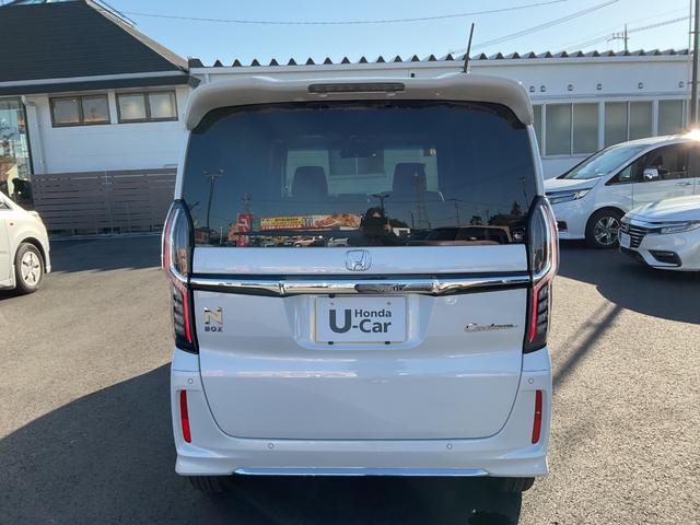 Ｎ－ＢＯＸカスタム Ｌ　ナビ　前後ドラレコ　Ｂカメラ　ＬＥＤヘッド　サイド＆カーテンエアバック　クルコン　シートヒーター　衝突安全ボディ　車線逸脱警報装置　スマートキー　オートハイビーム　障害物センサー　片側電動スライドドア（5枚目）