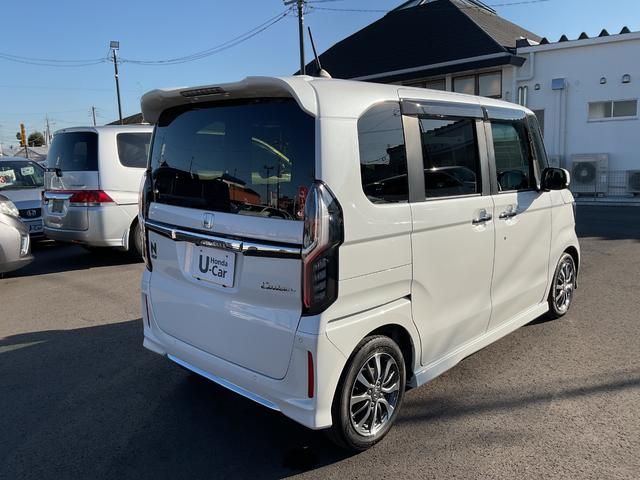 Ｎ－ＢＯＸカスタム Ｌ　ナビ　前後ドラレコ　Ｂカメラ　ＬＥＤヘッド　サイド＆カーテンエアバック　クルコン　シートヒーター　衝突安全ボディ　車線逸脱警報装置　スマートキー　オートハイビーム　障害物センサー　片側電動スライドドア（6枚目）