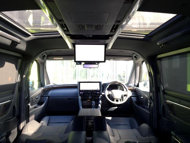 アルファードハイブリッド エグゼクティブラウンジ　／純正オプション１９ＡＷ／左右独立ムーンルーフ／ＪＢＬ１４インチナビＴＶ／フリップダウンモニター／全周囲カメラ／黒革／２列目マッサージチェア＆マルチオペレーションパネル／前後ドラレコ／禁煙／保証継承（2枚目）