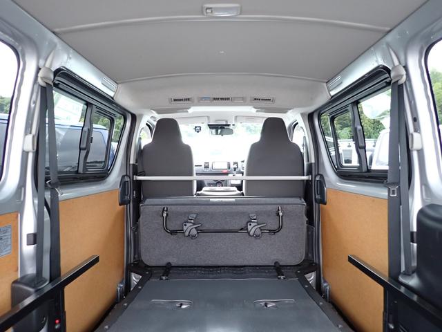 ハイエースバン ロングDX GLパッケージ ディーゼルターボ リヤクーラー リヤヒーター パノラミックビューモニター LEDヘッドランプ トヨタセーフティセンス クリアランスソナー 荷室フロア床上げ合板キット(46枚目)