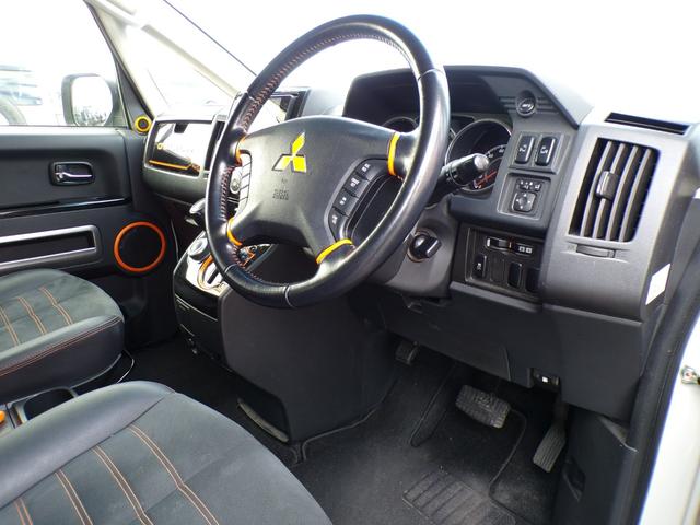 デリカD:5 アクティブギア ワンオーナー 記録簿 ナビ TV Bカメラ Bluetooth アルパインフリップダウン 両側パワースライド スマートキー スペア有 ハーフレザー シートヒーター ドラレコ 4WD MKWマッドガード(76枚目)