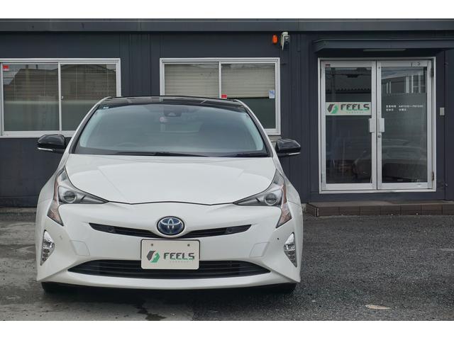 プリウス Sセーフティプラス ツートーン 9インチナビTV Bカメラ ETC 前後ドライブレコーダー クルコン トヨタセーフティ スマートキー(4枚目)