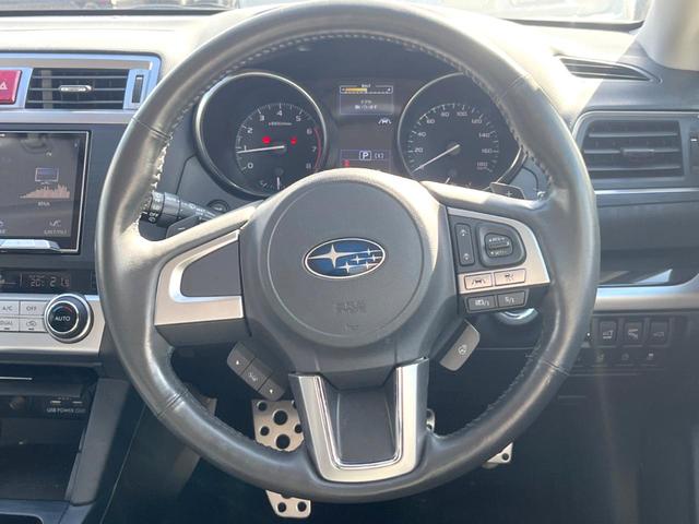 レガシィアウトバック リミテッド C型 ルーフレール 純正8型ナビ LEDアクセサリーライナー パワーバックドア 黒革シート シートメモリー レーダークルーズ LEDヘッドライト 純正18インチアルミ 革巻きステアリング スマートキー(10枚目)